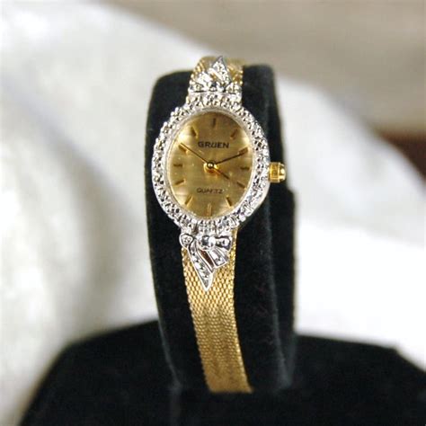 time watch vintage quartz ladies bracelet fake diamonds|faux diamond watch for women.